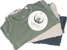 Earthly Threads bamboo baby onesie or short sleeve bodysuit is the softest on the market and naturally hypoallergenic and antibacterial for your baby's sensitive skin.