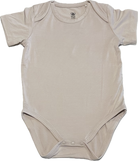 Earthly Threads organic bamboo baby bodysuit or onesie in neutral colors like petal blush that are breathable, gentle, and ultra-soft.