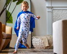 Shark print pajama set from Earthly Threads. Buttery soft, breathable, and perfect for all-night comfort.